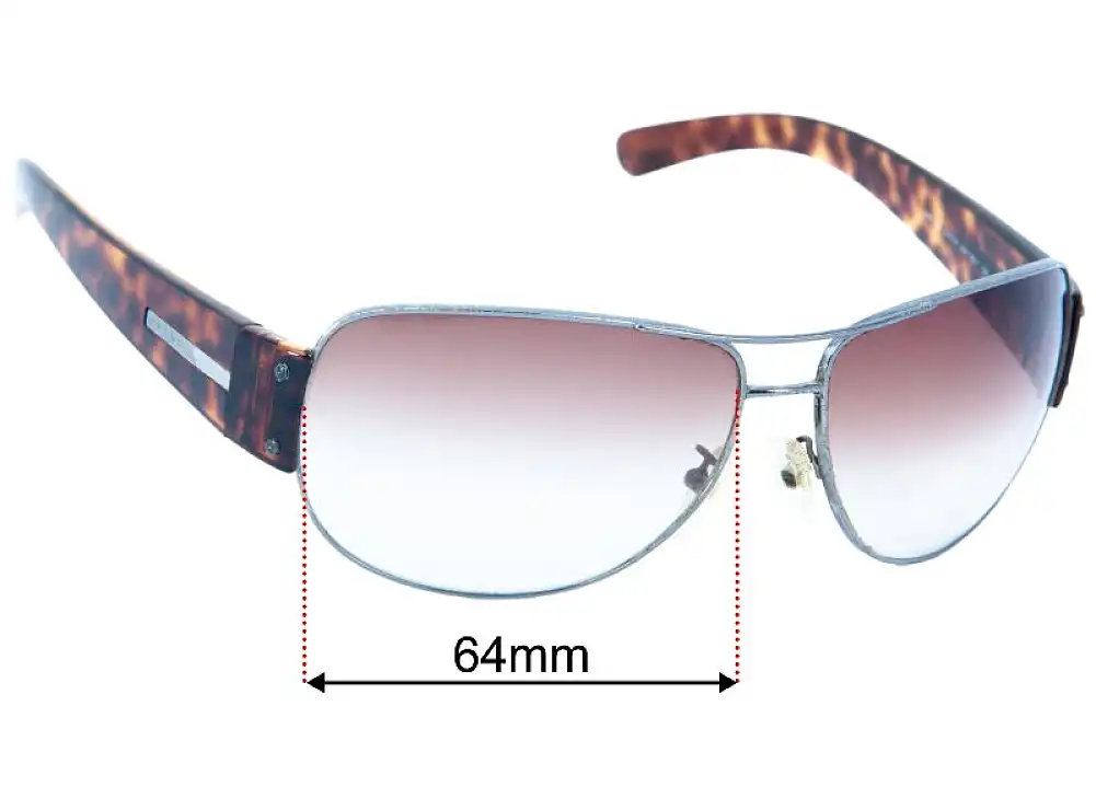 Prada SPR52G & PR52GS 64mm Replacement Lenses
